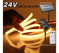 Tiras de neón COB solares, luces LED regulables de 24V, IP68, impermeables para exteriores, 320LDs/M, iluminación lineal RA90, cinta Flexible de alta densidad