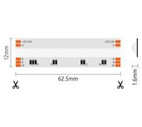 Tiras LED RGBW COB de Alcapower, 24V, 16W/m, 896 LEDs/m, IP20, 5 metros, índice de reproducción cromática (CRI) de 90, 4000K (blanco neutro), para uso en interiores