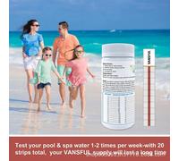 Tiras reactivas de agua, Kit de prueba de agua, tiras de detección de agua salada para papel de prueba de PH de piscina, tira reactiva de alcalinidad con valor de PH de cloro