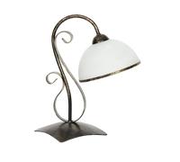 Tischleuchte E27 En Latón Rústico Luz Lámpara de Mesa Cristal Salón