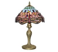 Tischleuchte Lámpara de Mesa E27 45 CM Alto En Latón Colorido Cristal Metal