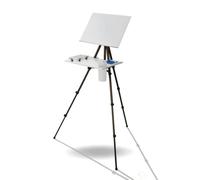 TISHITA Caballete Plegable Caballete Trípode Soporte Atril Ajustable de Aluminio con Bandeja y Compartimentos Estable y Portátil Adecuado para Artistas Estudio Aula Salidas al Aire Libre