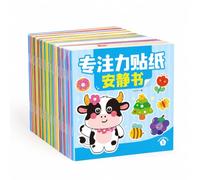 TISHITA Libro de Pegatinas Infantiles Libro, Recomendado: Juego completo de 20 libros con 280 escenas y 40 pegatinas (más de 1000 pegatinas de concentración)