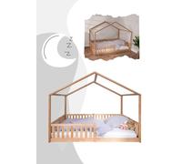 tiSsi® Cama infantil / Cama con base ENNO, tamaño 90 x 200 cm, Tissi: haya, color natural