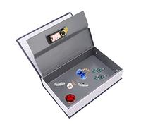 Tissting Caja Fuerte con Forma de Libro Diccionario, Hucha con Cerradura de Combinación, Caja de Seguridad Camuflada para Dinero Joyas Tarjetas, Alcancía Secreta para Hogar Oficina (Azul)
