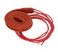 Tissting Cinta Calefactora de Silicona Flexible 40W de 15x1000 mm 12V CC | Termorregulador Automático Impermeable para Calefacción Auxiliar de Compresores, Motores y Bombas de Agua