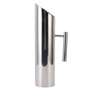 Tissting Jarra de Agua de Acero Inoxidable, 2L con Protector de Hielo para Bebidas Frías y Calientes, Café, Té, Jugo (Plata)