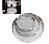 Tissting Juego 3 Tamices para Harina Acero Inoxidable 304, Cedazo Fino Malla 40 para Repostería Panadería y Cocina Utensilio Profesional para Tamizar Harina Azúcar Glas Cacao Equipo repostería casera