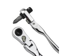 Tissting Llave de Trinquete Miniatura 1/4 Pulgada (6.35 mm) 72 Dientes Reversible - Llave de Trinquete para Espacios Reducidos con Cabeza Dual y Mango Ergonomico