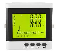 Tissting Medidor Eléctrico Trifásico Programable Multifunción, medidor digital LED para voltaje corriente potencia activa reactiva factor de potencia frecuencia energía, carcasa AB