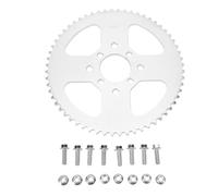 Tissting Piñón de Acero 60 Dientes para Cadena 40 41 420 Kart Mini Moto ATV | Acero de alta resistencia con agujeros de montaje cuadrados adaptables a distancias de 64 y 90 mm.