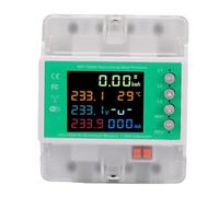 Tissting Protector Medidor Energía Trifásico WiFi 100A Tuya Control Remoto | Medición Bidireccional De Energía Con Estadísticas Horarias Diarias Mensuales Y Anuales Precisas