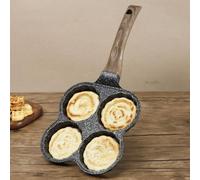 Tissting Sartén Tortitas, Sartén Antiadherente de Aluminio para Tortillas y Huevos con 4 Posiciones, Superficie de Piedra, Calentamiento Rápido para Cocina de Inducción y Gas, Ideal para Desayunos