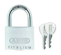 ABUS Candado de Titalium 64TI/30 - juego de 2 - cierre igualado - candado para sótanos con cuerpo de aluminio especial - arco de acero endurecido - nivel de seguridad ABUS 4