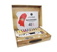 TITAN ARTS MALETIN DE CARTON CON 12 TUBOS OLEO GOYA 20 ML + ACCESORIOS