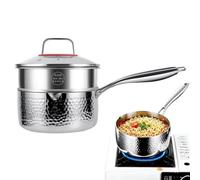 Titanium Pan With Lid Uncoated Hammered Nonstik Nonstick resistente al agua | Titanium Saucepan Milk Pot Cookware for Kitchen, Resaurant, Cafe, Home, Diner, Bakery, Canteen, Cabin