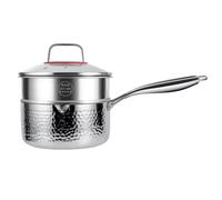 Titanium Pan With Lid Uncoated Hammered Nonstik Nonstick resistente al agua | Titanium Saucepan Milk Pot Cookware for Kitchen, Resaurant, Cafe, Home, Diner, Bakery, Canteen, Cabin