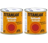 Titanlak, Esmalte Laca sintética Satinado, Blanco Piedra, 750 ml, El embalaje puede variar (Paquete de 2)