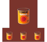 Titanlak Esmalte Laca sintética Satinado Rojo Ingles 750 ml (Paquete de 4)