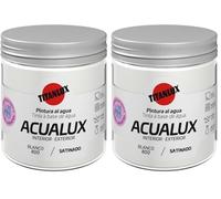 TITANLUX Acualux pintura acrílica multiadherente Satinado Blanco 75 ml (Paquete de 2)