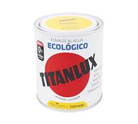 Titanlux Esmalte al agua ecológico multisuperficie satinado amarillo luminoso 750 ml