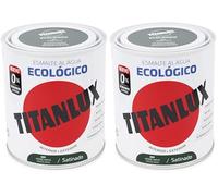 TITANLUX Ecológico Esmalte al agua mulisuperficie Satinado Verde Mayo 250 ml (Paquete de 2)