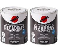 TITANLUX Esmalte Pizarras al agua Mate Negro 750 ml (Paquete de 2)