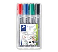 Staedtler Marcador para rotafolio Lumocolor 356 B WP4 Rellenable Polipropileno Negro/Verde/Azul/Rojo