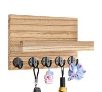 Titular de la llave - Montado En La Pared De Madera Llaveros | Llaveros, Ordenador de Correos Rústico, Llaves Montadas En La Pared Bastidores Colgantes Con Estante Decoración Del Hogar Vo