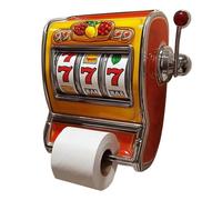 Titular de papel higiénico en forma de máquina tragamonedas, Slot Machine Toilet Roll Holder,Dispensador de papel higiénico retro estilo arcade,Decoración de baño