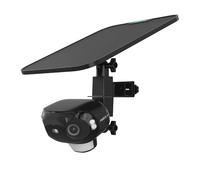 TIUIHU Soporte de canalón de cámara 2 en 1 para cámaras de seguridad solares Reolink Argus 4 Pro 4K (negro)