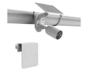 TIUIHU Soporte de canalón para TP-Link Tapo C410 KIT/C411 KIT/C425 KIT/C460 KIT/C660 KIT/C610 KIT/C630 KIT/C645D KIT/615F KIT Solar Cámara de Vigilancia Exterior y Tapo A201 Solar Panel