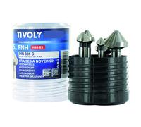 Tivoly 10331670002 FNH05 - Juego de 5 fresas de nogal (DIN 335C, HSS Cobalt, 5% a 90°, diámetro 10,4 a 31 mm)