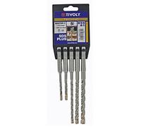 TIVOLY 10922770001 - Pack Broca para hormigón TECHNIC MASTER 3 CORTES SDS-Plus Brocas SDS+ 3 cortes: L110 ø 5-6 / L160 ø 6-8-10 mm (Envase de 5 pz.)