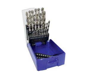 TIVOLY 11451070017 - Estuche G RECTIF 25 brocas metal punta en cruz HSS Ø 1>13 mm 1/2
