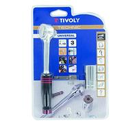 TIVOLY 11501420002 - Pack Llave universal inserción 3/8" para tornillos de 7 a 19 mm (Envase de 3 pz.)