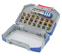 TIVOLY 11521572003 - Estuche de 22 tornillos torsion Tin, contiene 3 unidades, 3 ph, 7 tx, 4 hex, 4 fe, 1 portapuntas destornilladoras
