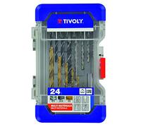 TIVOLY 11901170047 - Estuche T23 MIXTA Brocas METAL TIN Ø 2>8 mm/Brocas MADERA 3 PUNTAS Ø 3>8 mm/Brocas HORMIGÓN PRO Ø 4>8 mm/Accesorios