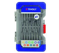 Tivoly - Estuche de 43 piezas de puntas de atornillado largas - Huellas para la mayoría de los tornillos - puntas atornilladoras largas con caja de almacenamiento antigolpes