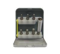 TIVOLY - Estuche de puntas de atornillado - 6 puntas Torx + 1 soporte magnético cola hexagonal - Cierre para cinturón integrado