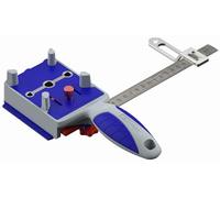 TIVOLY - Guía de perforación para tacos de madera - Plantilla para la realización de ensamblajes de madera con muñones - Perforación Ø 6/8/10 mm - Grosor máximo de la tabla de madera: 50 mm