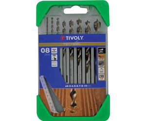 Tivoly - Tivoly - Juego de brocas para madera maciza HSS con punta de velocidad - 8 piezas - Unión Europea