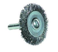 TIVOLY Xt20211000204 - Cepillo circular para taladro, cola de 6 mm, alambre de acero ondulado, decapado del metal, 100 mm de diámetro