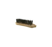 TIVOLY Xt20251006150 - Cepillo de mano, mango de madera, 5 filas, acero redondo abrasivo