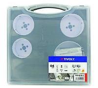 Tivoly XT50527052900 - Juego de sierras perforadoras BiMetal, Blanco, Grande