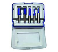 TIVOLY XT606470001 - Estuche 5 Fresa para ranurar derecha Gran resistencia y muy buena calidad de corte gracias a la plaguita de metal duro y su ensamblado