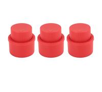 Tixiyu Tapas de Botellas de Bebidas de Plástico Reutilizables, Tapón de Botella de Refresco con Sello Profesional, 3 uds. para Bebidas Carbonatadas (Rojo)