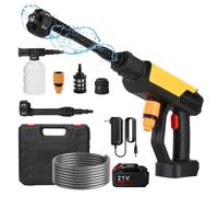 TK Arandela de alta presión Eléctrica, Pistola de Agua para lavado de vehículos, herramienta de Riego de Jardín, Resistencia para Batería Makita de 18V, 3500W-Limpiotente para vehículos y Jardines con