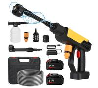 TK Arandela de alta presión Eléctrica, Pistola de Agua para lavado de vehículos, herramienta de Riego de Jardín, Resistencia para Batería Makita de 18V, 3500W-Limpiotente para vehículos y Jardines con