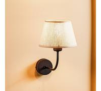 TK Lighting Aplique de pared Chicago con pantalla de lino
